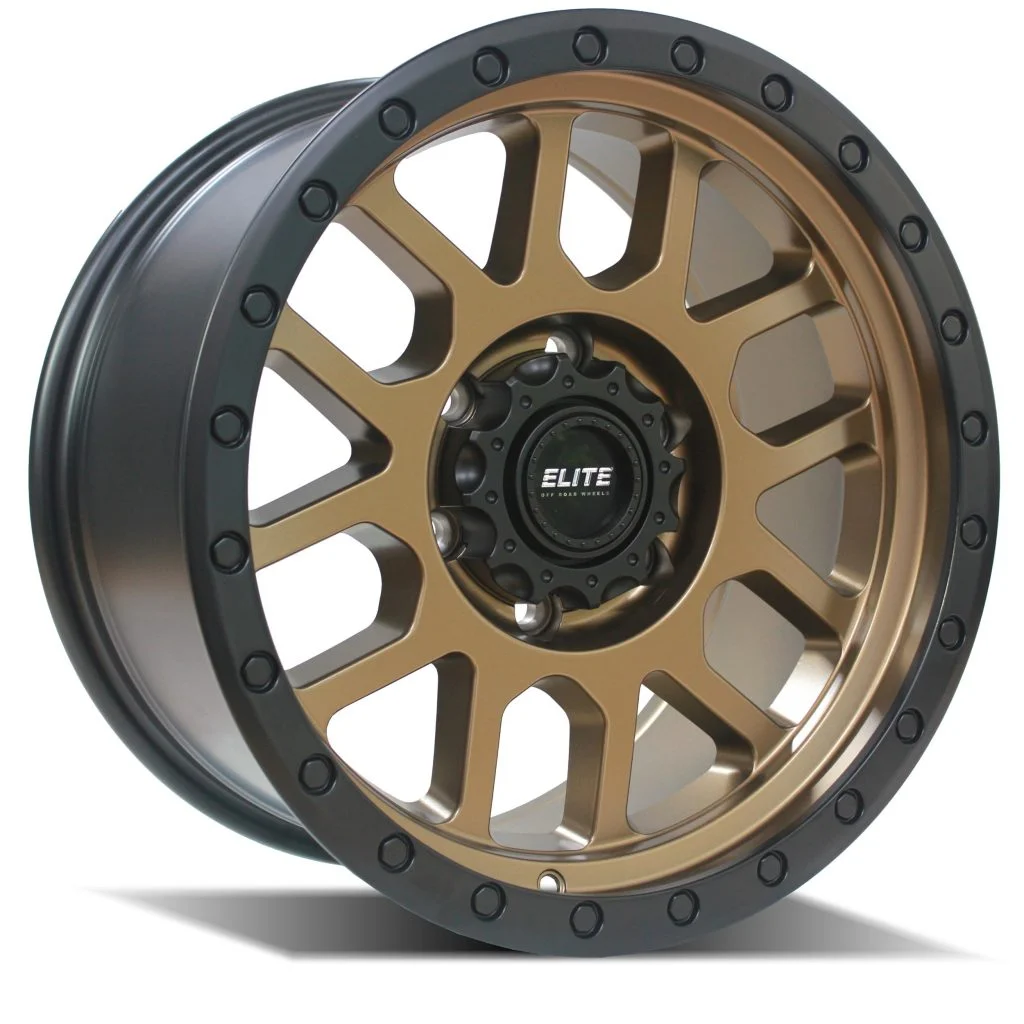 ELITE OFF ROAD WHEELS Detroit Satin Bronze Centre - Black Lip